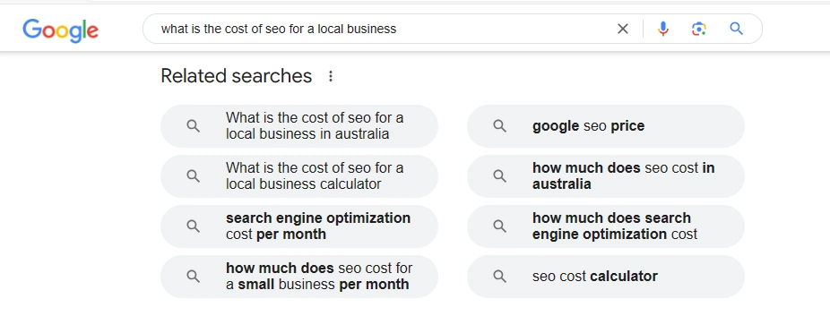 google search related questions example